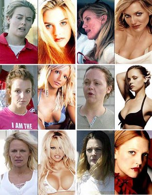 Celebrity Before And After Makeup. celebrities without makeup